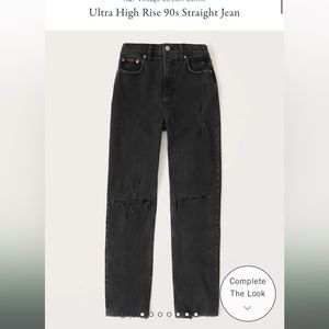 Abercrombie and Fitch 90s High Rise Straight Jeans